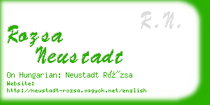 rozsa neustadt business card